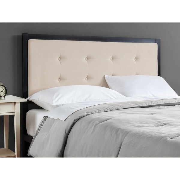 Priage by Zinus Button-tufted Taupe Headboard - - 19434231