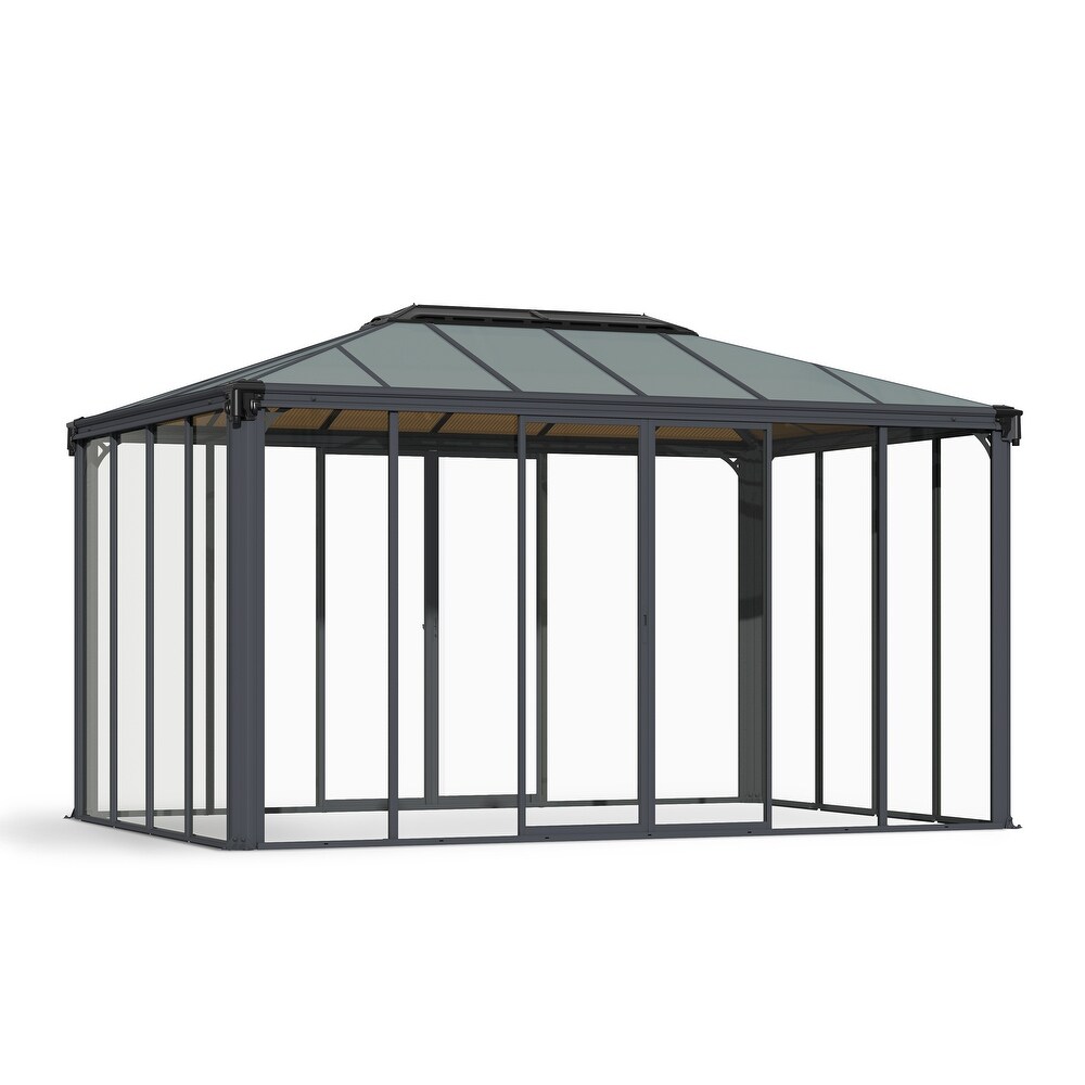 Ledro Gray/Bronze Closed Gazebo / Hot Tub Enclosure and