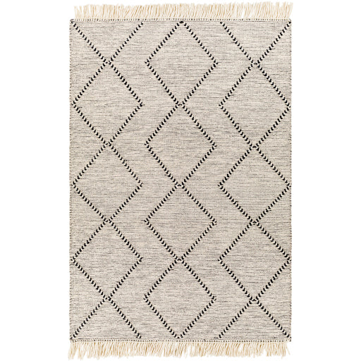 Uttar Rustic Wool Black-white Rug