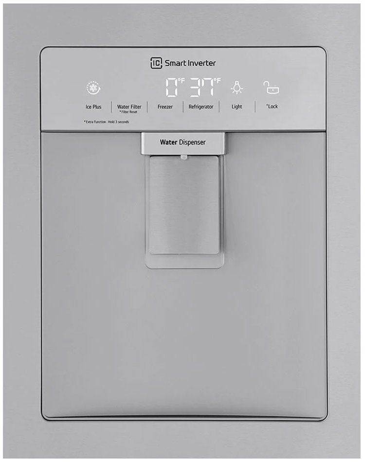 LG 29 Cu. Ft. Stainless Steel 4-Door French Door Refrigerator With Slim Design Water Dispenser