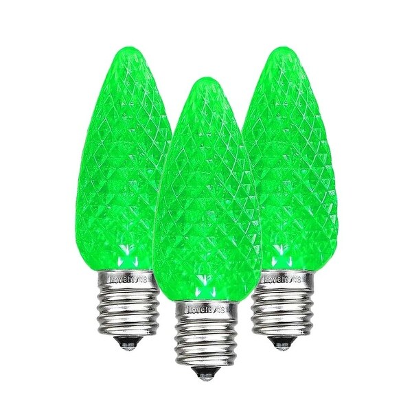 25 Pack C9 LED Outdoor Christmas Replacement Bulbs，C9/E17 Base