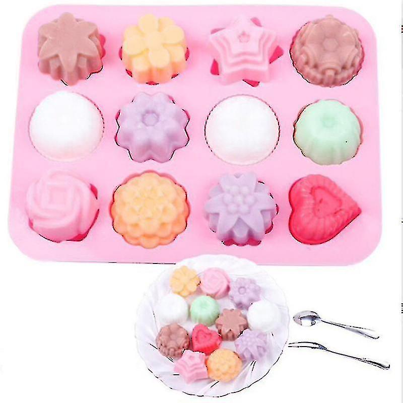 Cartoon Flower andamp;amp; Leaf Silicone Fondant Soap 3d Cake Mold Cupcake Jelly Candy Chocolate Decoration Baking Tool Moulds Cake Mold