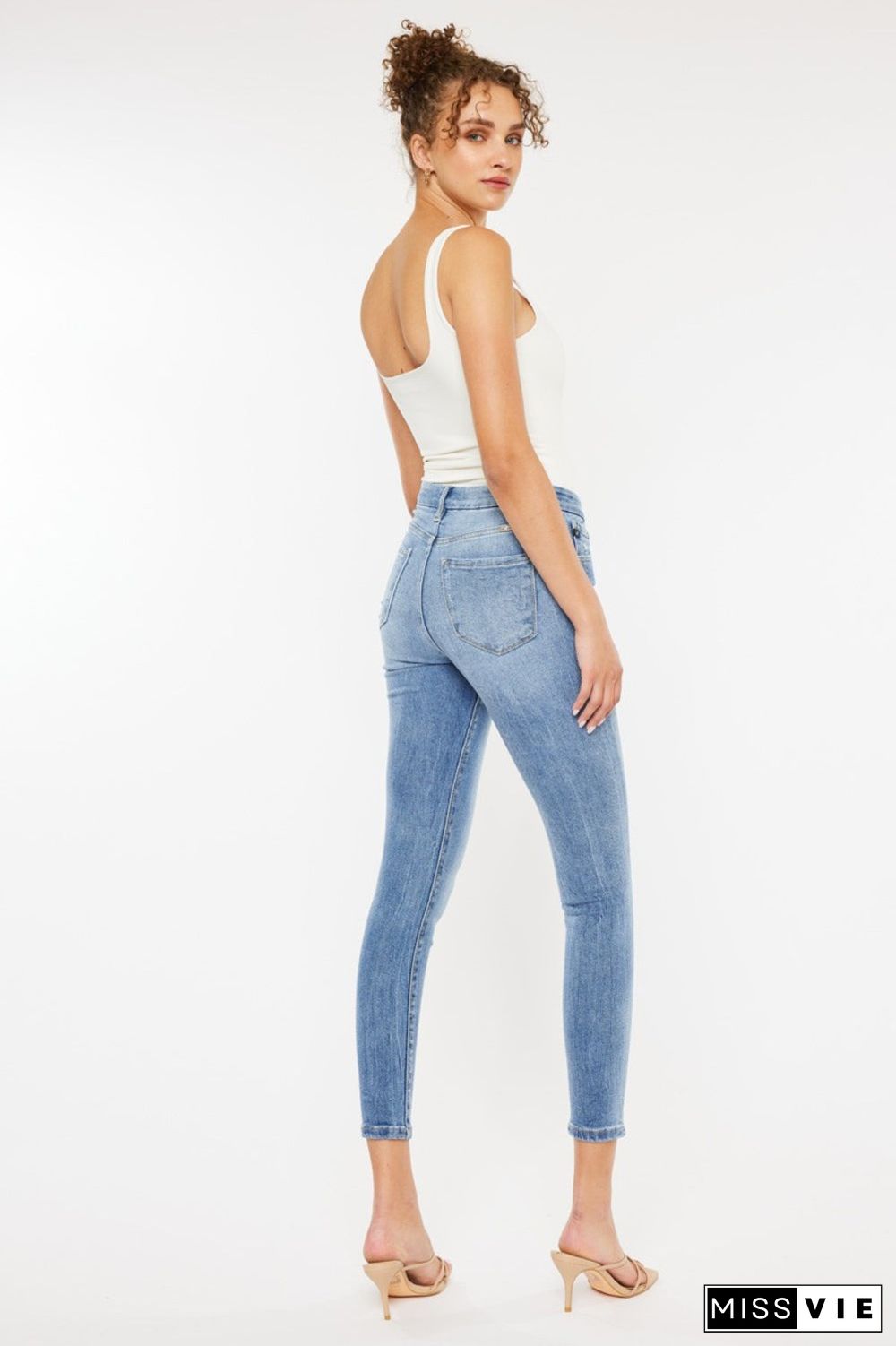 High Waist Cat's Whiskers Skinny Jeans