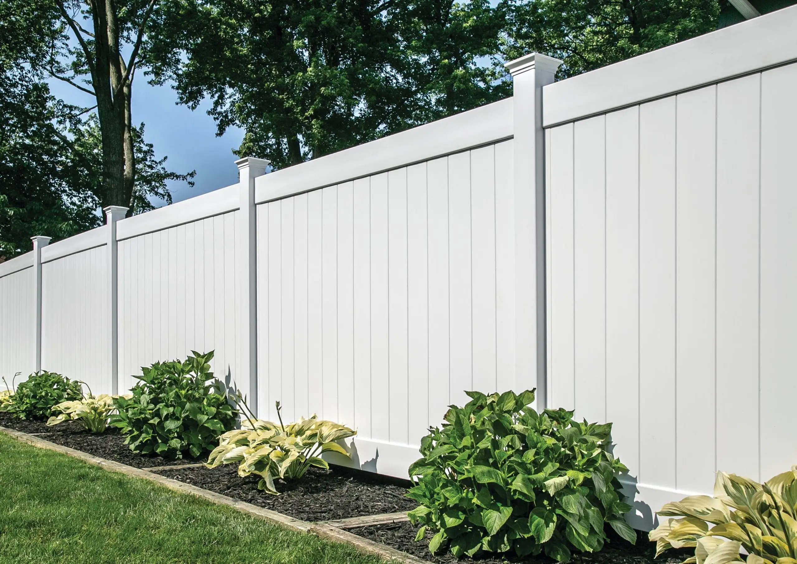 Hot Sale 6' x 8' White PVC Privacy Fence panel fencing trellis gates