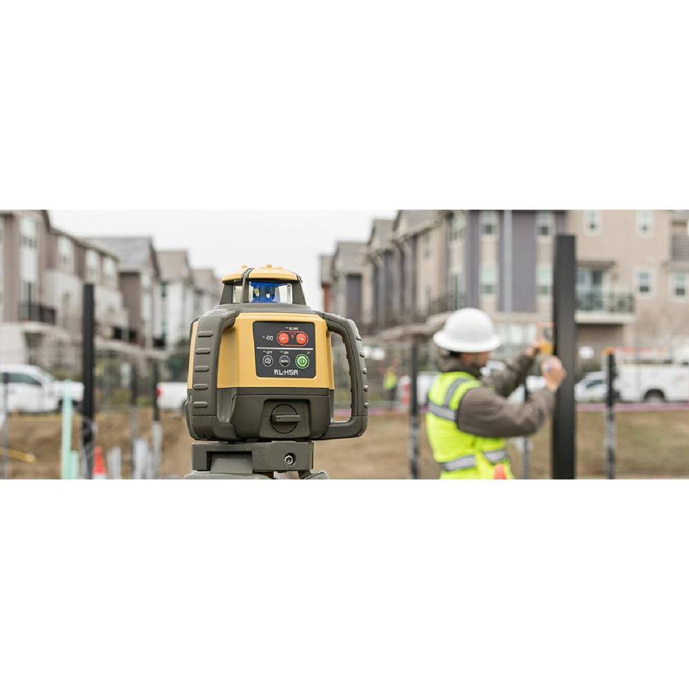 Topcon RL-H5A Rechargeable Battery Horizontal Self-Leveling Rotary Laser Level with LS-100D Receiver 1021200-08