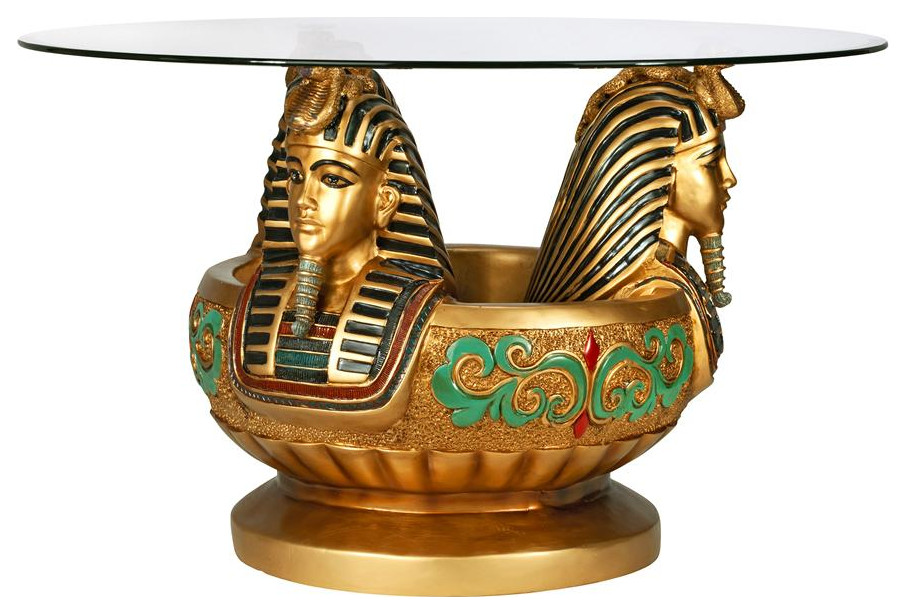 Design Toscano Three Heads Of Tutankhamen Table   Traditional   Coffee Tables   by Kolibri Decor  Houzz