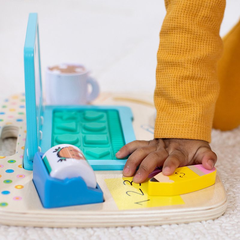 Melissa and Doug Wooden Work and Play Desktop Activity Board Infant and Toddler Sensory Toy