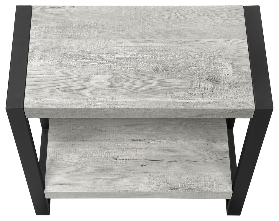 24 quotBlack And Grey End Table With Shelf   Side Tables And End Tables   by HomeRoots  Houzz