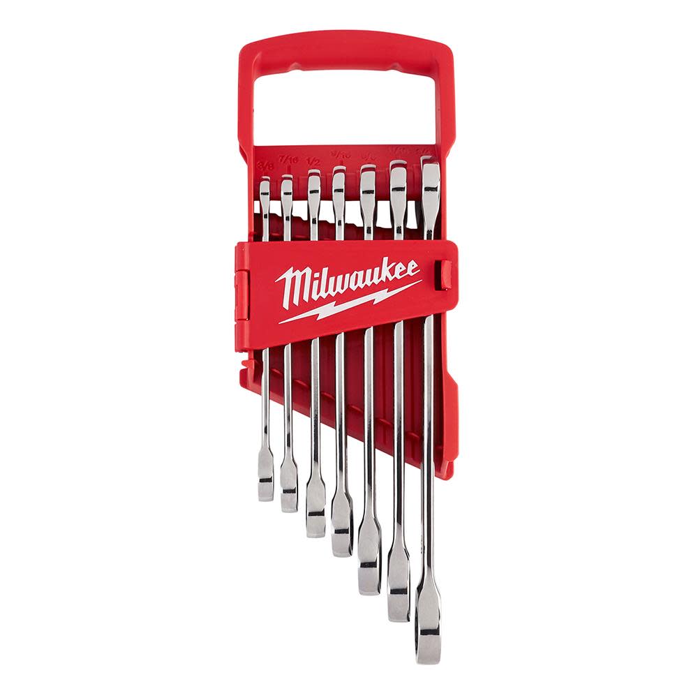 Milwaukee 7pc Ratcheting Combination Wrench Set - SAE 48-22-9406 from Milwaukee