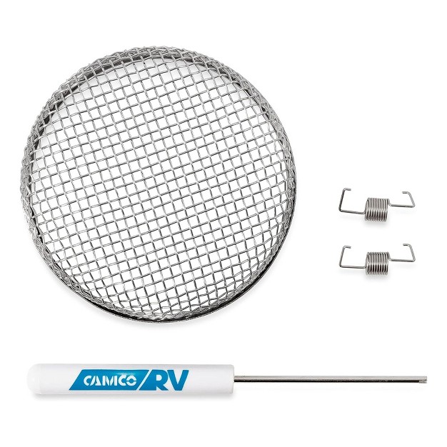 Camco 42144 Heavy duty Flying Insect Screen For Rvs Compatible With Atwood Hydroflame Furnaces Installation Tool Included Stainless Steel