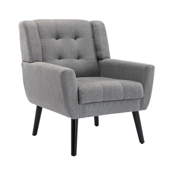 Modern Soft Linen Material Ergonomics Accent Chair Living Room Chair