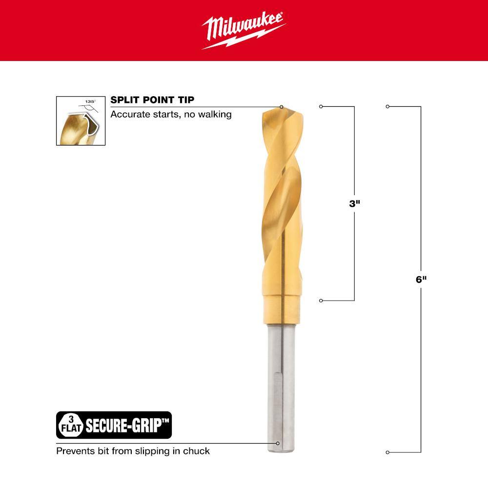 MW 34 in. Titanium Silver and Deming Drill Bit 48-89-4640