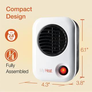 Lasko My Heat 200-Watt Electric Portable Personal Space Heater White 101