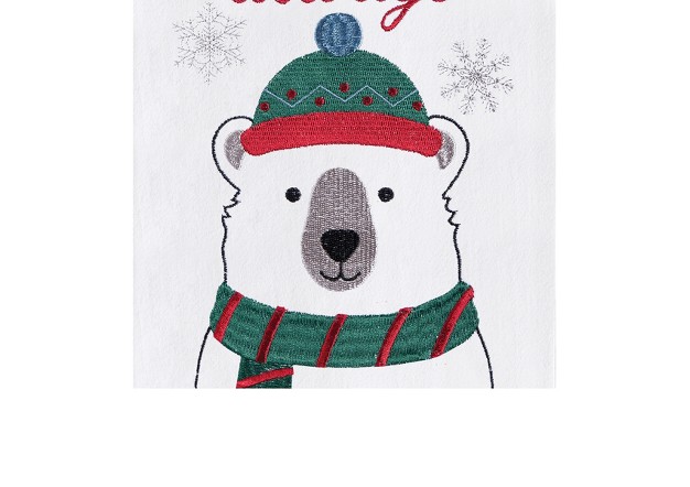 Sentiment Polar Bear Cotton Flour Sack Kitchen Dish Towel 27l X 18w In