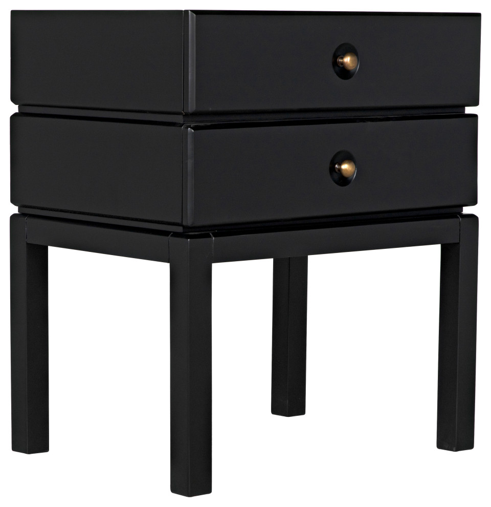 Andras Side Table  Black   Transitional   Side Tables And End Tables   by Noir  Houzz