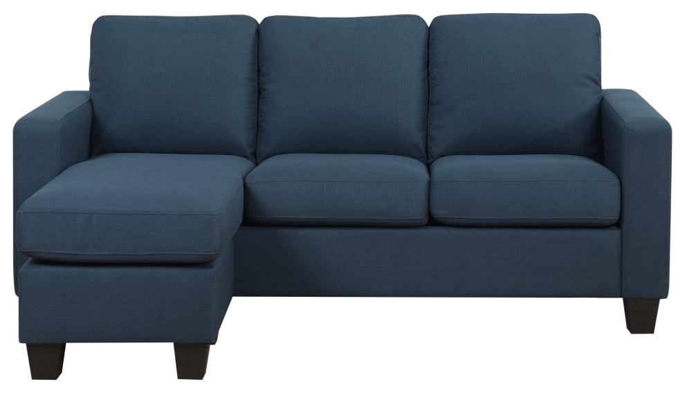 Joshua Sectional Chofa  Peacock Blue   Transitional   Sectional Sofas   by Lorino Home  Houzz