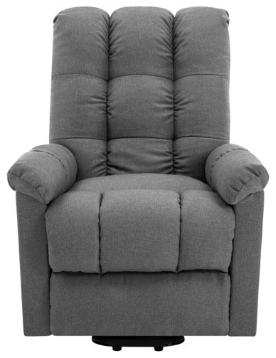 vidaXL Power Lift Recliner Electric Lift Chair for Home Theater Black Fabric   Massage Chairs   by vidaXL LLC  Houzz