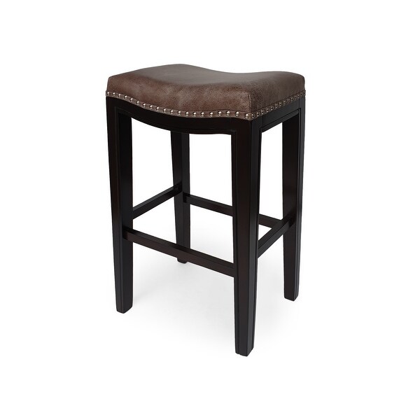 Tiffin Contemporary Studded Fabric Bar Stool (Set of 2) by Christopher Knight Home