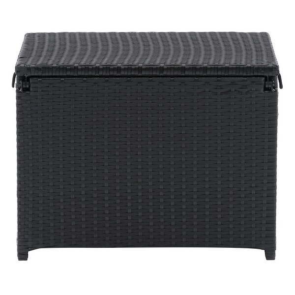 CorLiving Parksville Black Rattan Insulated Cooler Table