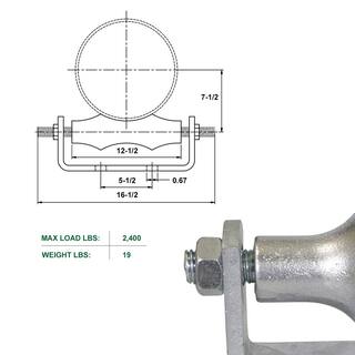 The Plumber's Choice 12 in. Galvanized Steel Hot Dipped Pipe Roller Chair (5-Pack) IE12-ISD-5