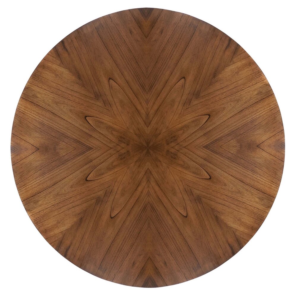 52 Inches Round Solid Wood Dining Table for 4 6 People   L52\