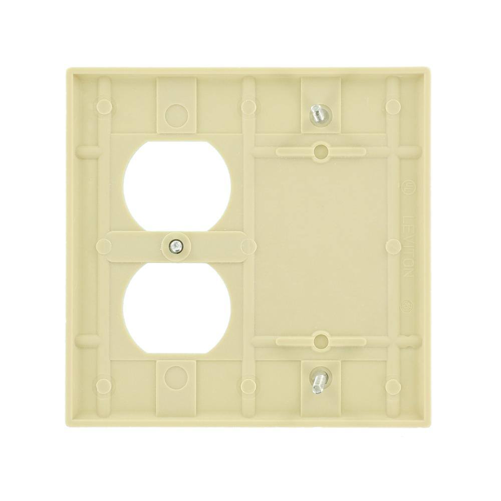 Leviton Ivory 2-Gang 1-Toggle1-Blank Wall Plate (1-Pack) 86008