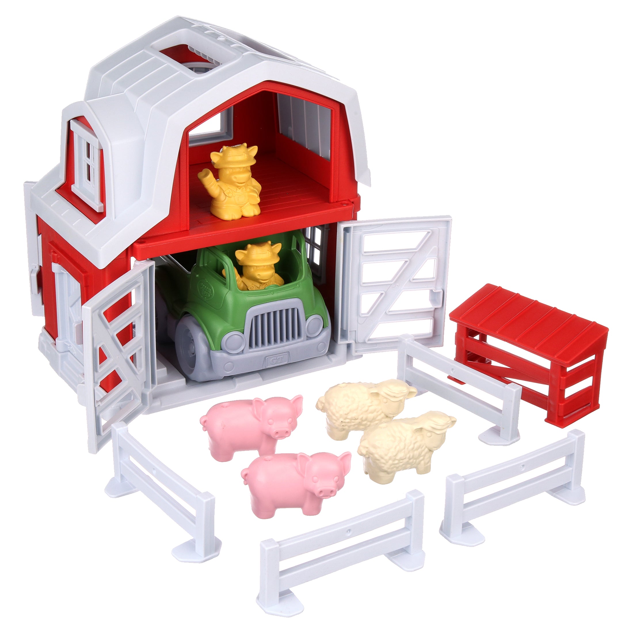 Green Toys Farm Playset， 100% Recycled Plastic， for Unisex Child Ages 2+