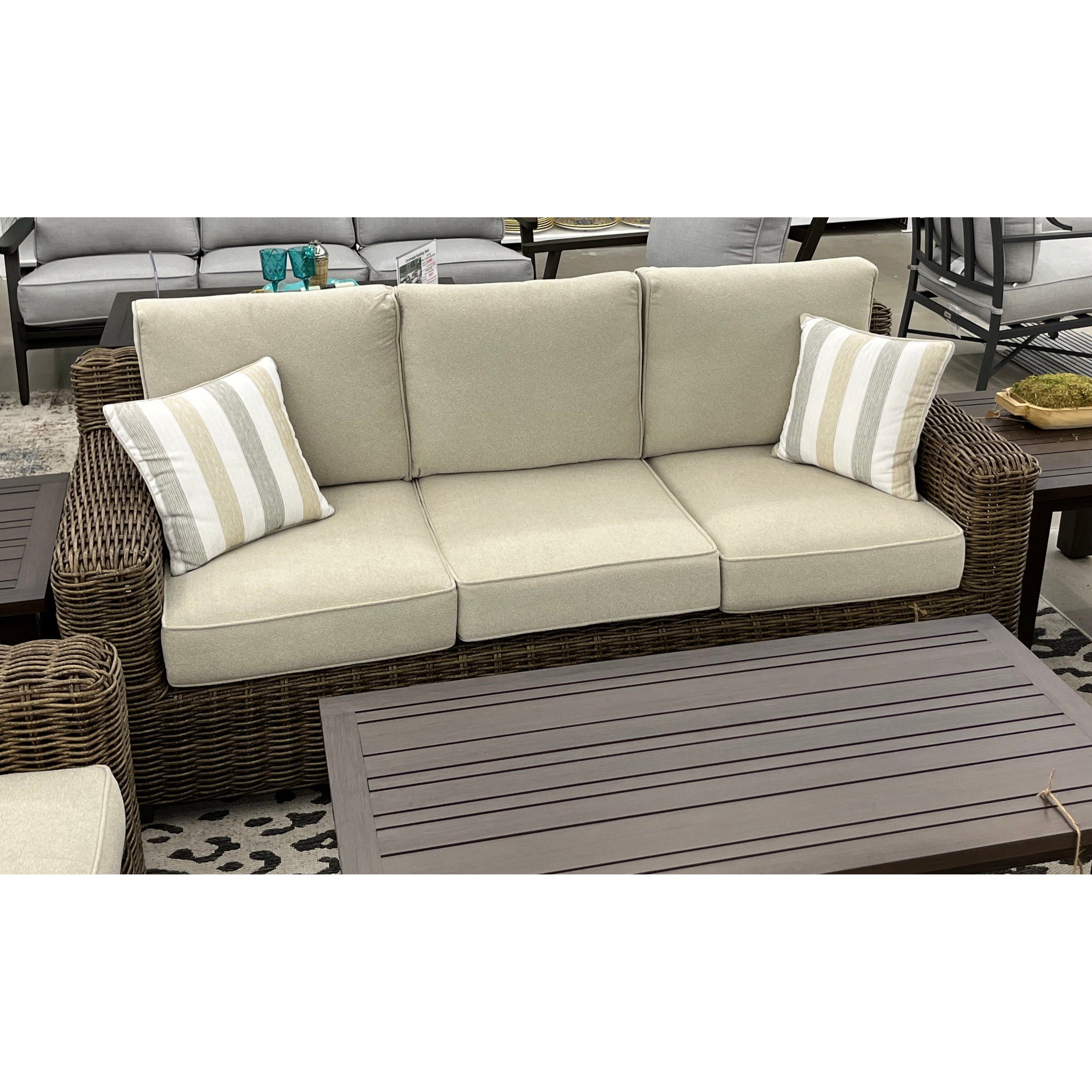 Carmel Brown 87 Outdoor Sofa with LUX Heavy Weave