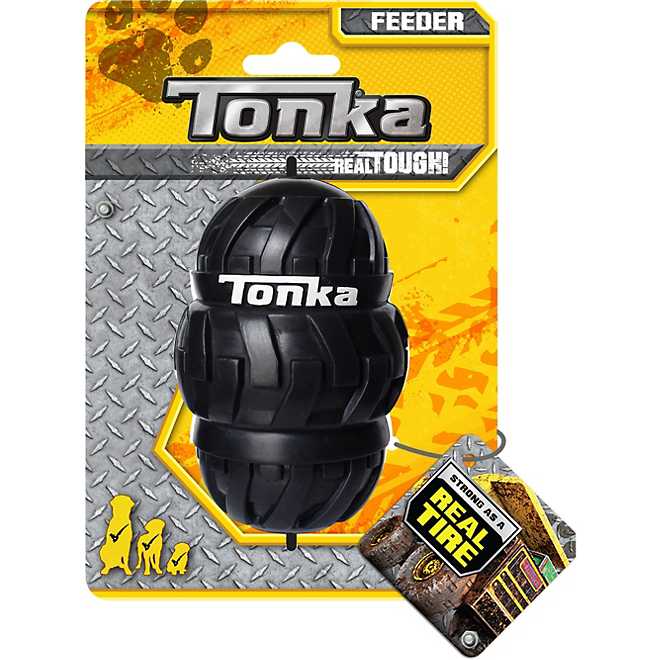 Tonka Tri-Stack 4 in Tread Feeder Dog Toy