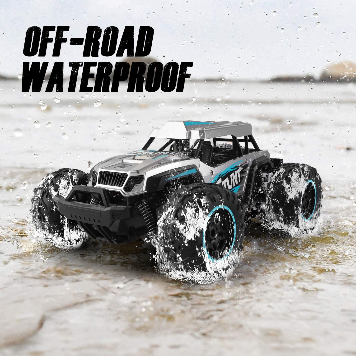 NETNEW Large 1:14 RC Cars Monster Truck Toys for Boys 3-6 Years Remote Control Car All Terrain Car