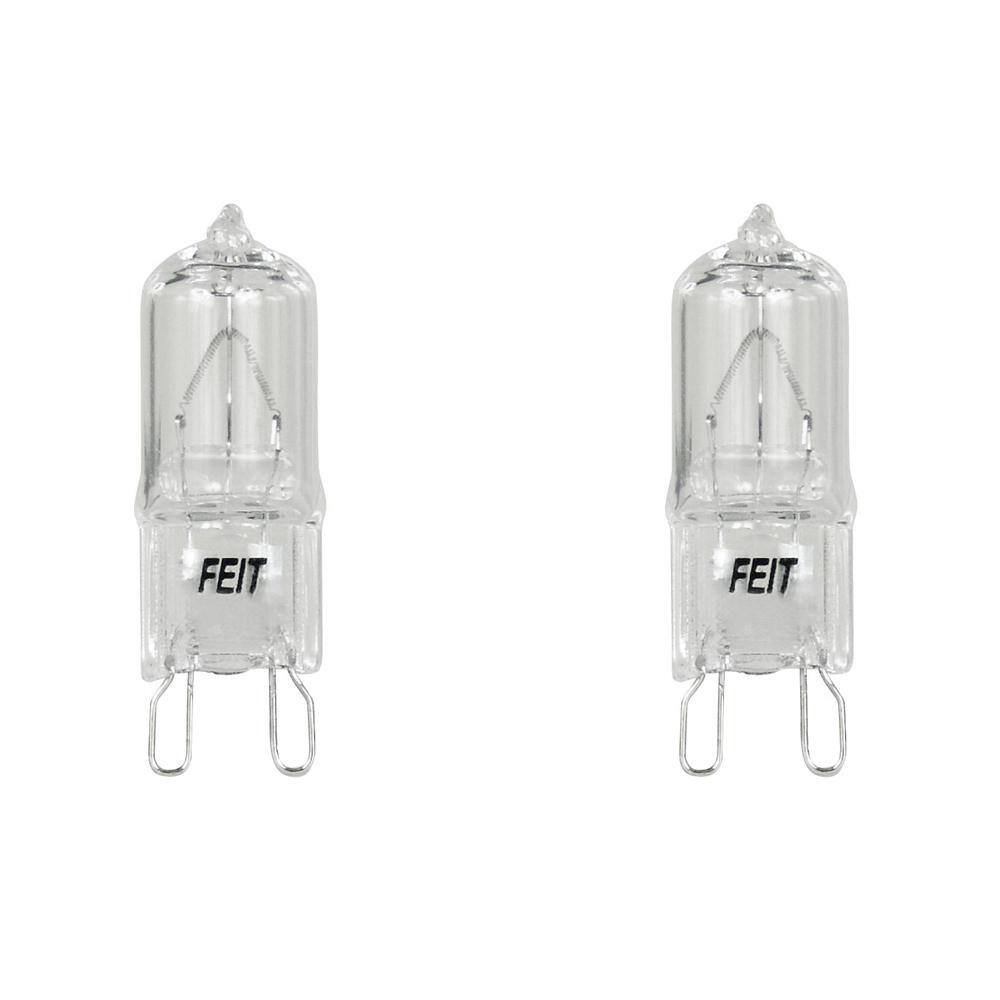 Feit Electric 60-Watt Bright White (3000K) T4 G9 Bi-Pin Base Dimmable Decorative Halogen Light Bulb (2-Pack) BPQ60G92HDRP