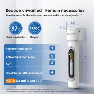 Waterdrop 16000 Gal. 0.01 m Long Last Ultra Filtration Under Sink Water Filter System Direct Connect To Kitchen Faucet B-WD-15UAW-UF