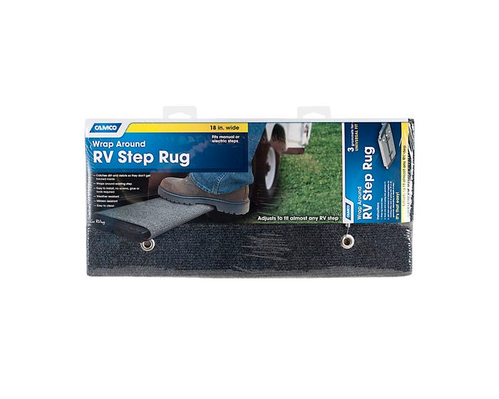 Camco Wrap Around RV Step Rug 18 Inch Width - 42925