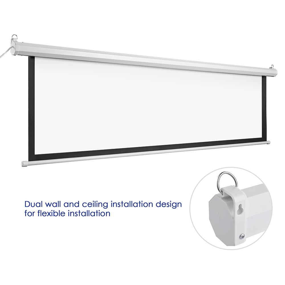 InstaHibit Retractable Electric Projection Screen 92