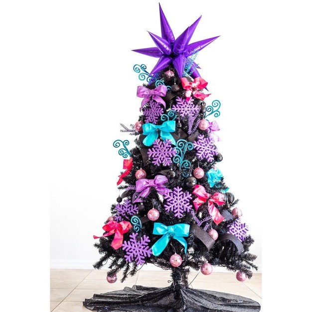 Nearly Natural 10-ft Black Artificial Christmas Tree With 950 Clear Led Lights And 3056 Tips