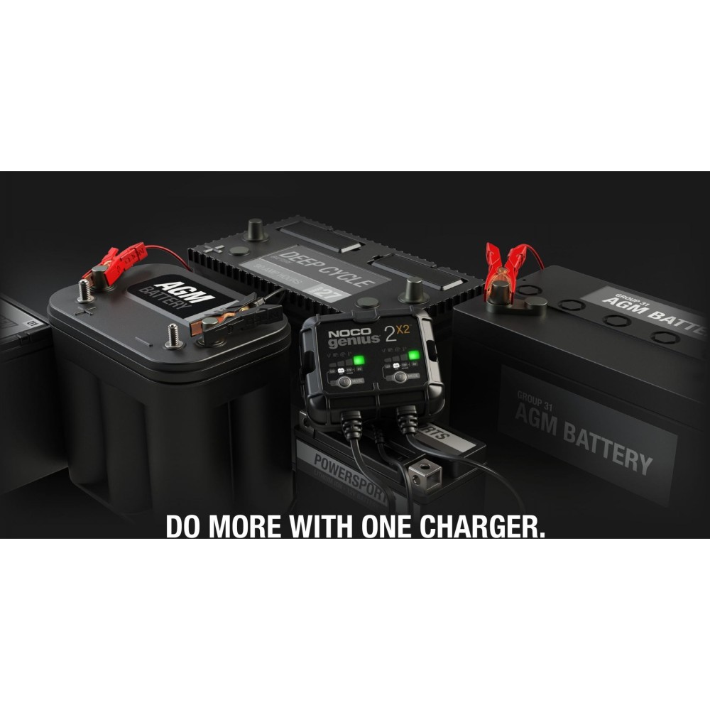 Noco 6V/12V 4A Multi-Voltage 2-Bank Smart Battery Charger ;