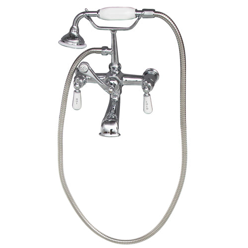 Clawfoot Tub Filler – Elephant Spout, Hand Held Shower, Swivel Mounts