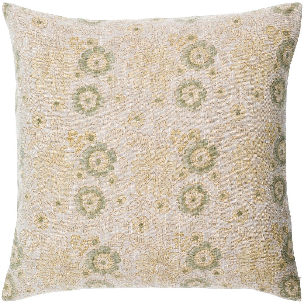 Rayshawn Shabby Chic Floral Accent Pillow