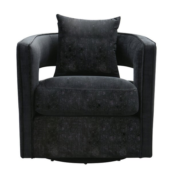 Kennedy Velvet Upholstered Swivel Chair