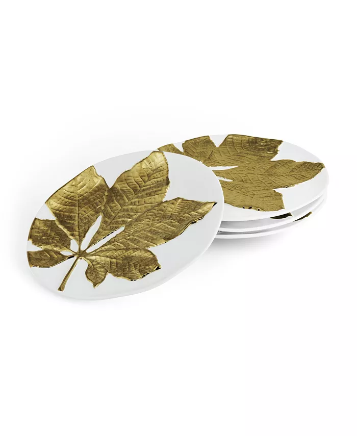 Michael Aram Chestnut Leaf Salad Plate Set of 4