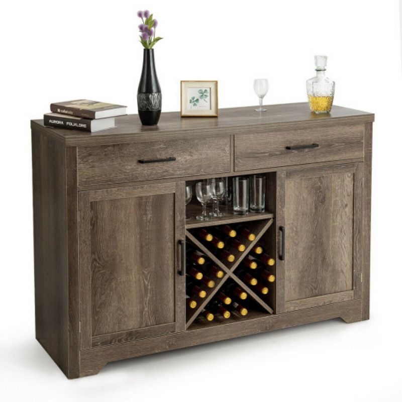 Sideboard Console Storage Cabinet Side Cabinet With Two Drawers