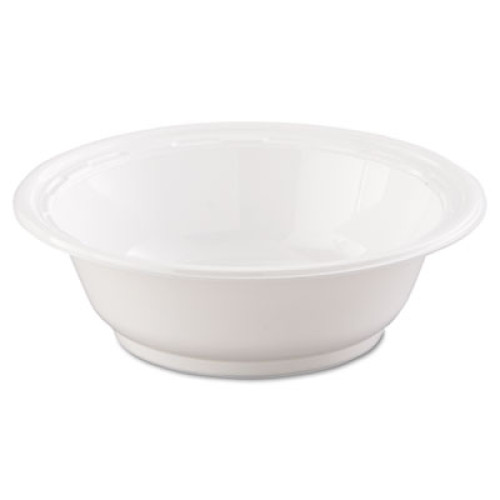 Dart Famous Service Plastic Dinnerware， Bowl， 12 oz， White， 125/Pack， 8 Packs/Carton (12BWWF)