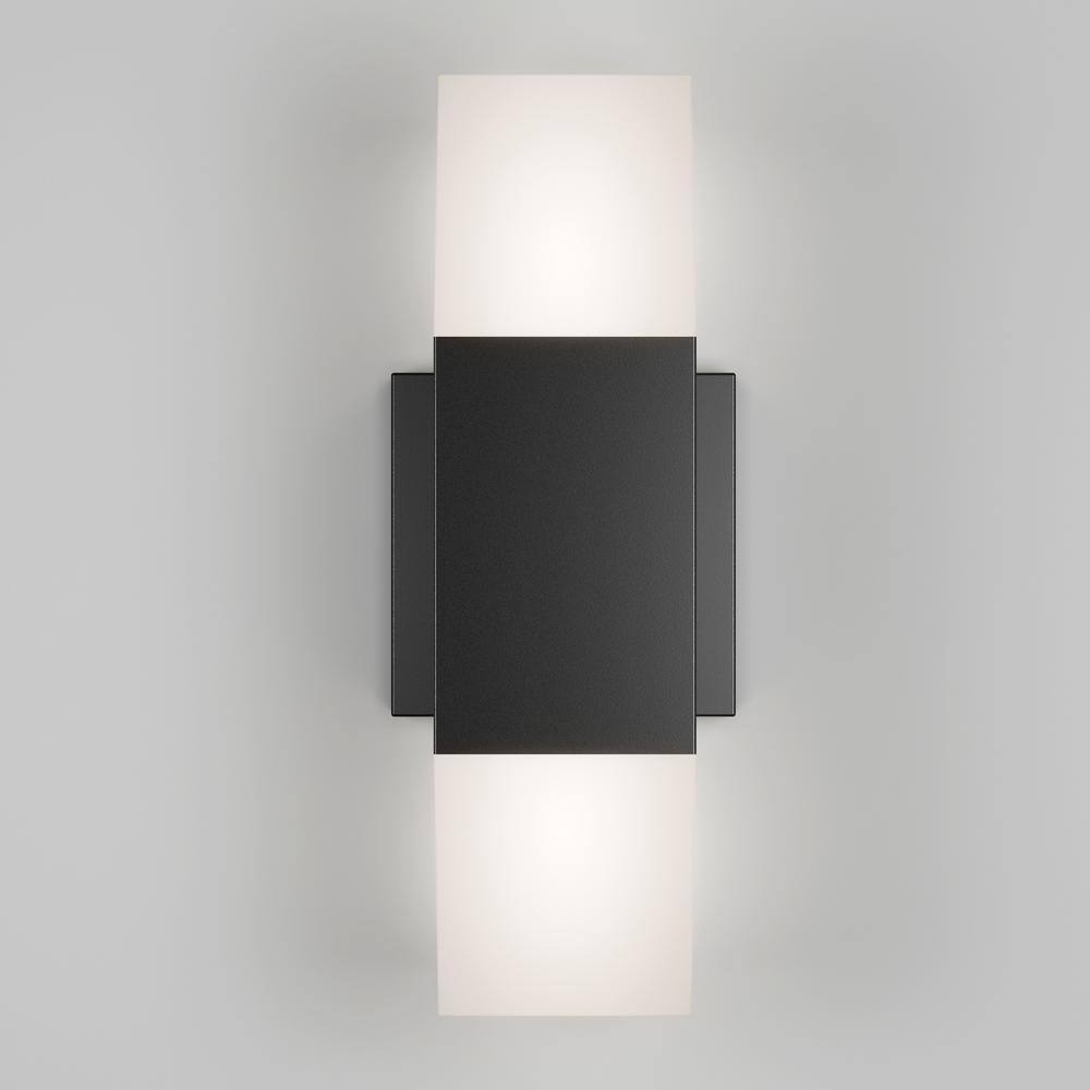 Artika Lenox Black Modern 3 CCT Integrated LED Outdoor Hardwired Garage and Porch Light Lantern Sconce OUT-LEC-BL