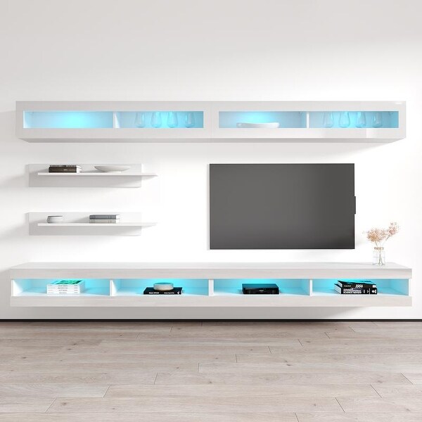 Fly I2 34TV Wall-Mounted Floating Modern Entertainment Center