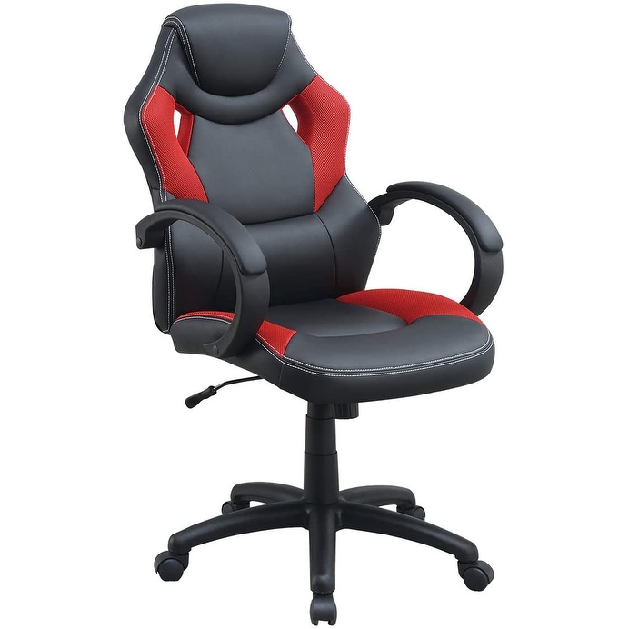 High Back Upholstered Gaming Chair  PU Computer Racing Chair  Ergonomic Executive Rolling Chair with Lumbar Support