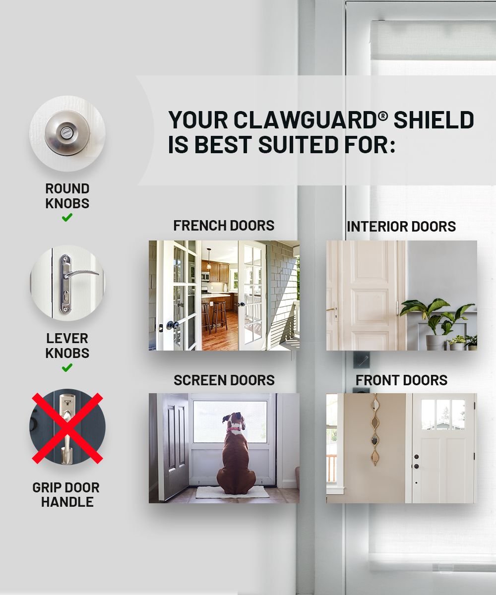 CLAWGUARD Heavy Duty Door Scratch Shield