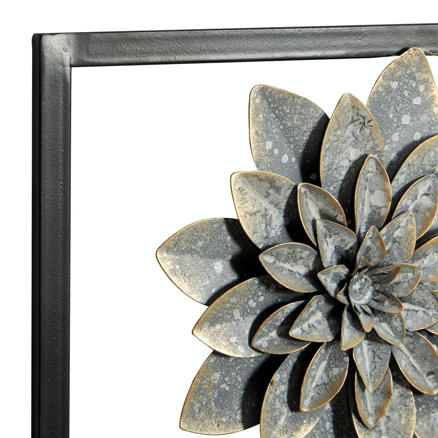 DecMode Gray Metal Contemporary Wall Decor Set of 2  Crowdfused