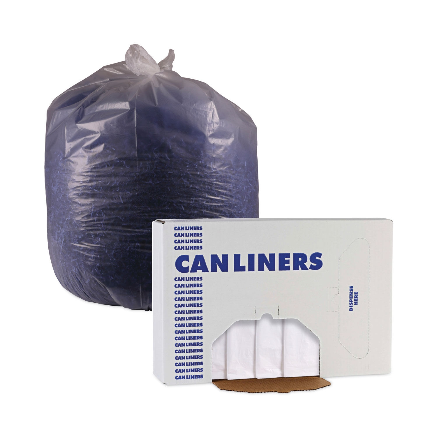 High Density Industrial Can Liners Flat Pack by Boardwalkandreg; BWKH4348S