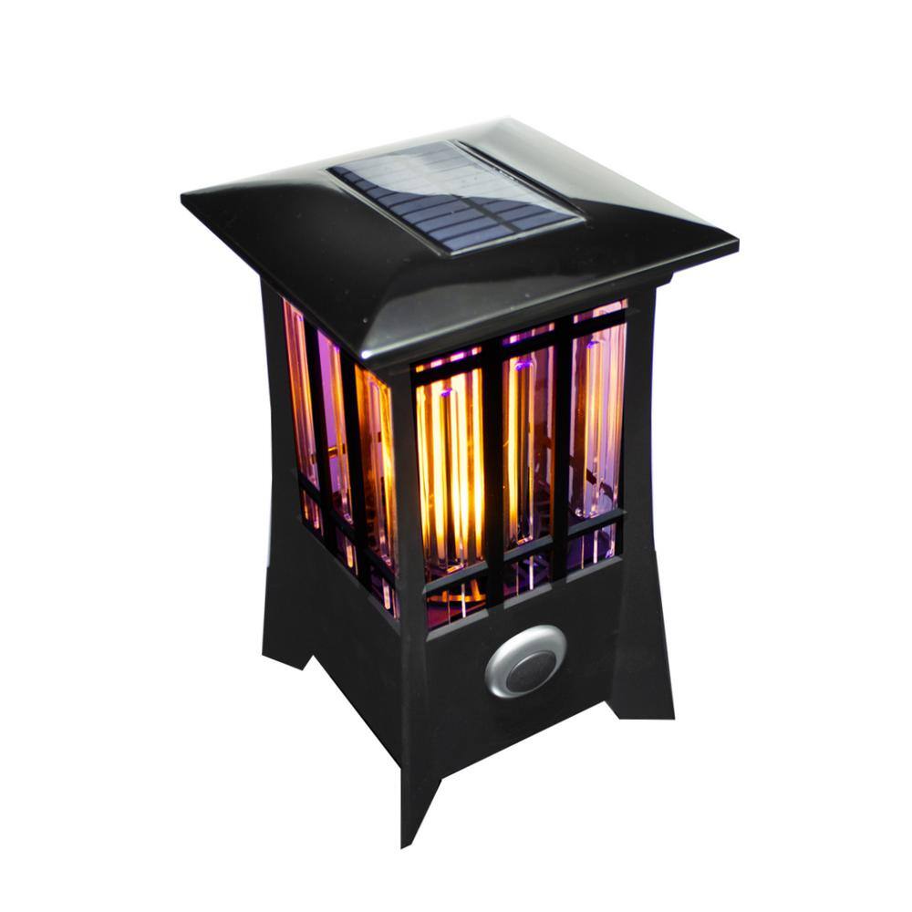 PIC Solar Patio Lantern Bug Zapper 12 Acre Coverage Led Flame Effect PIC-99188