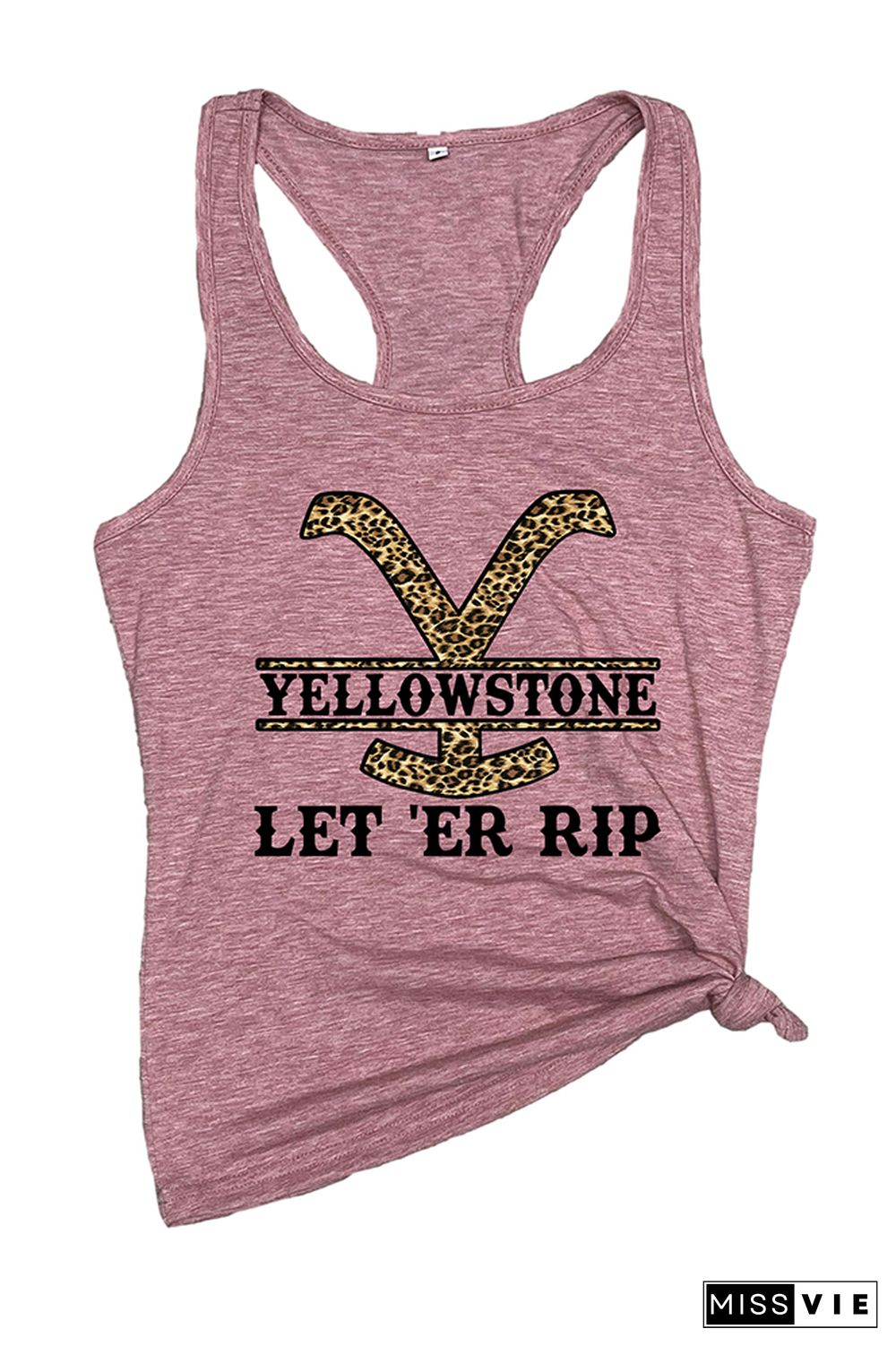 Yellowstone Print Sleeveless Tank Top Wholesale